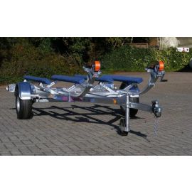 JETLOADER DOUBLE LED STANDARD SILVER - braked till 750 kg - TR2034